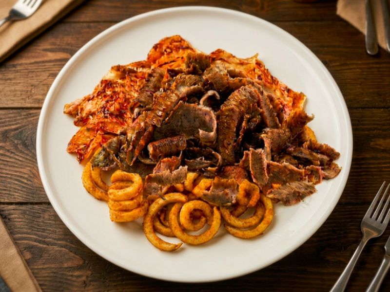 Mix Meat & Curly Fries