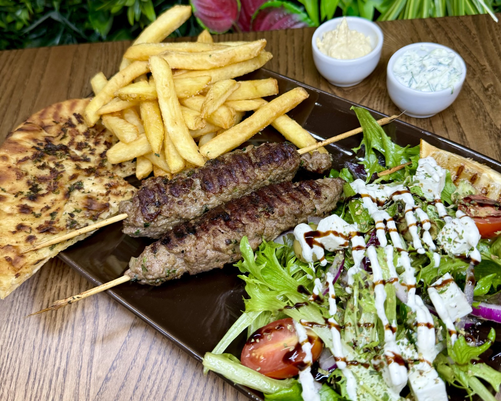 Grand Greek Platter with Homemade Kofta