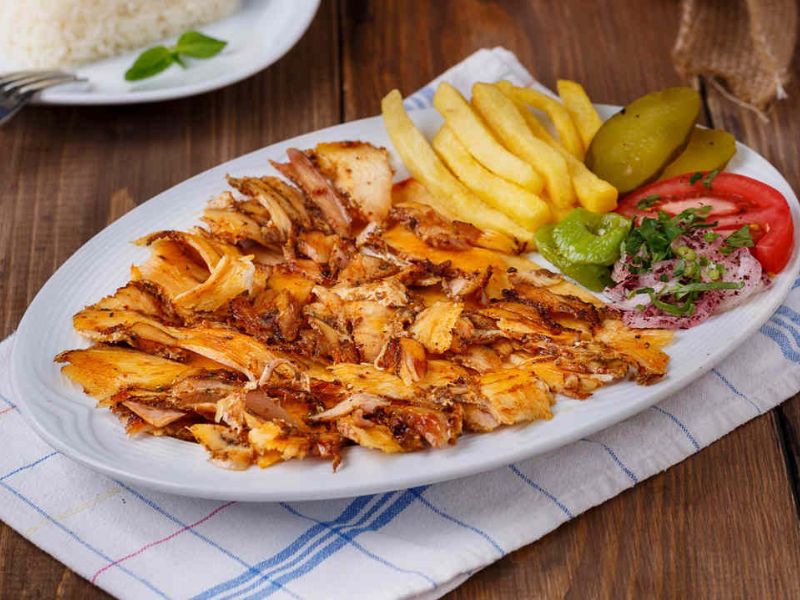 Chicken Doner Meat & Chips