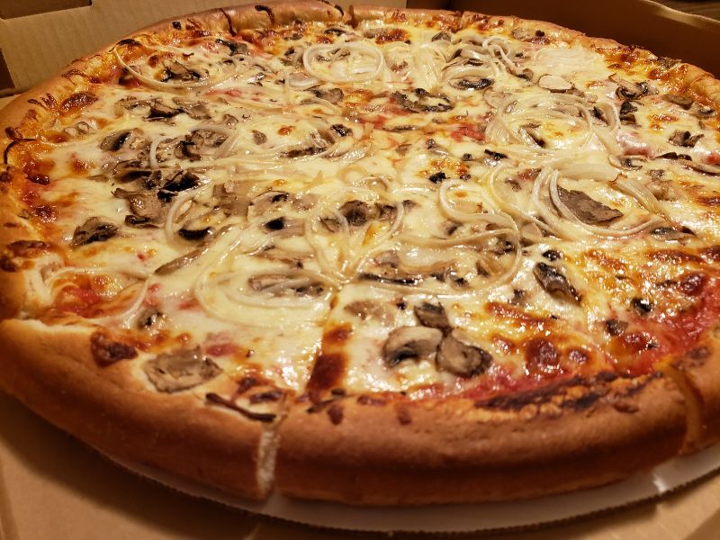 Garlic Bread, Cheese, Mushroom & Onion